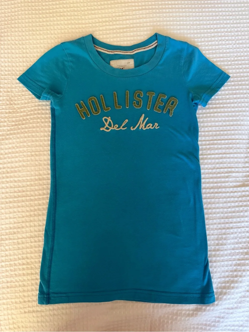 Hollister Bright Teal 'Del Mar' Short Sleeve Logo Tee
